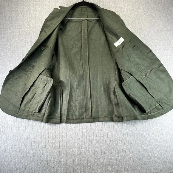 (Sene) linen New‎ without tags Men (44) blazer 2 button olive formal sport Coat